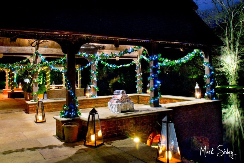 evening wedding lighting - Mark Sisley Photography