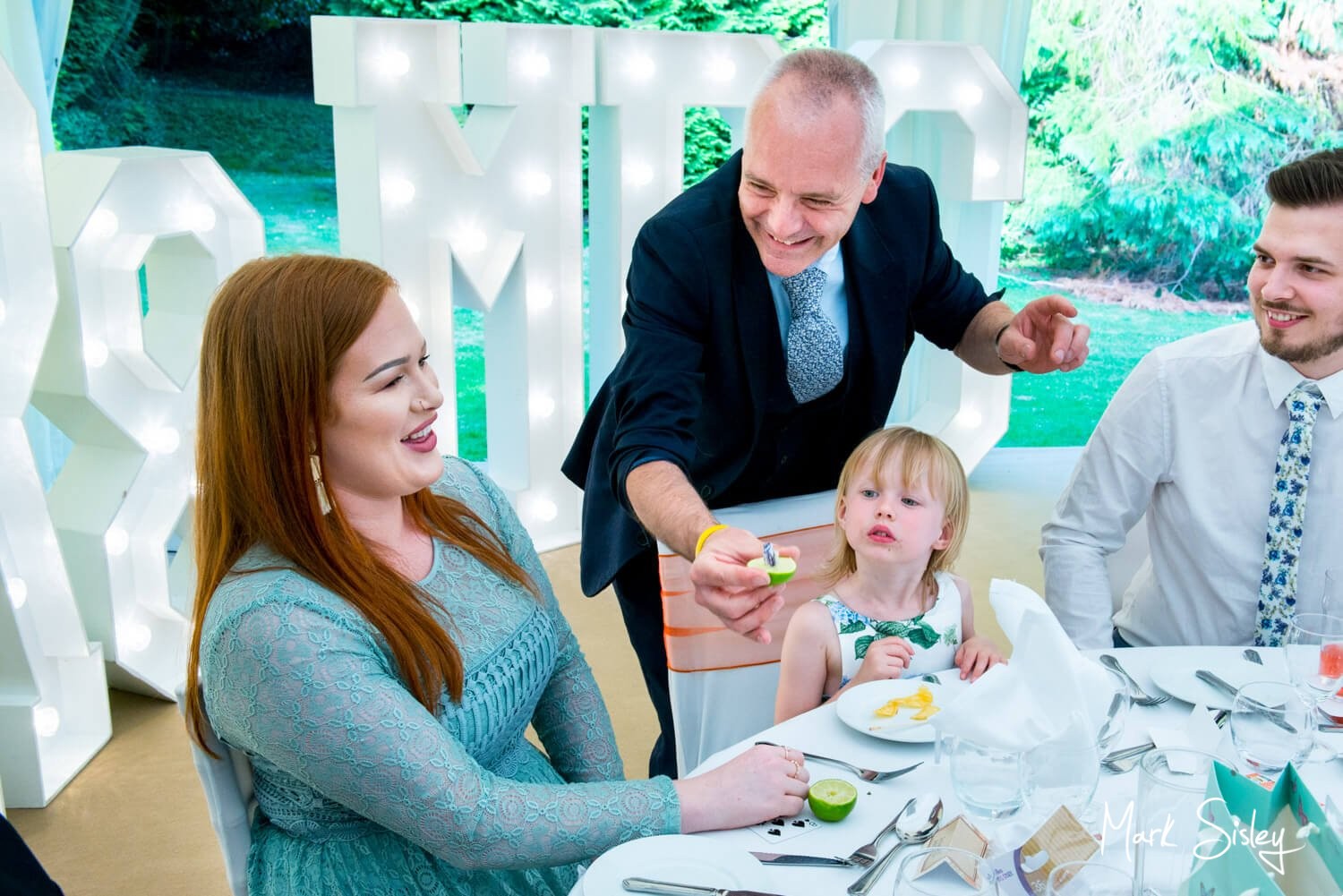 Missenden Abbey wedding images of Magician Paul Megram