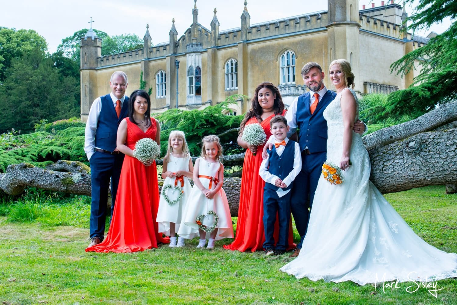Missenden Abbey wedding images under the 400yr old cedar tree