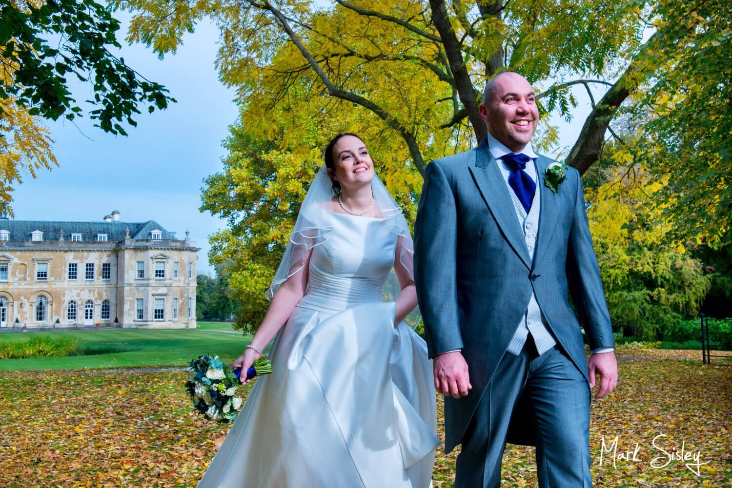 Back at Hartwell House after the wedding photography in the rain experience the day before