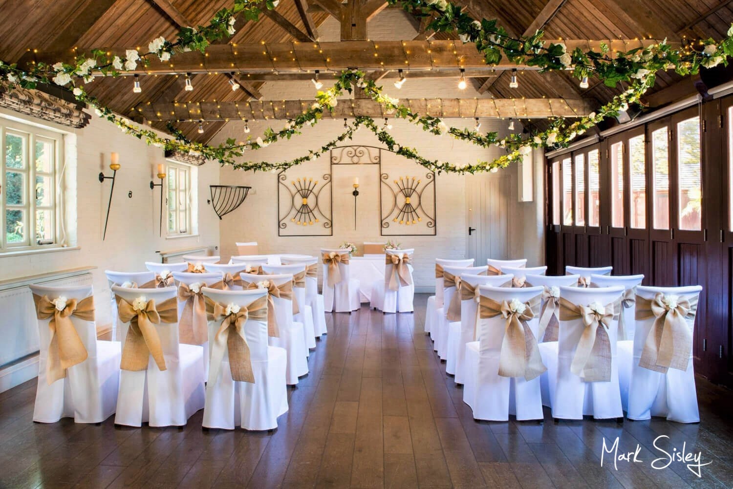 Five Arrows Waddesdon civil ceremony wedding interior 
