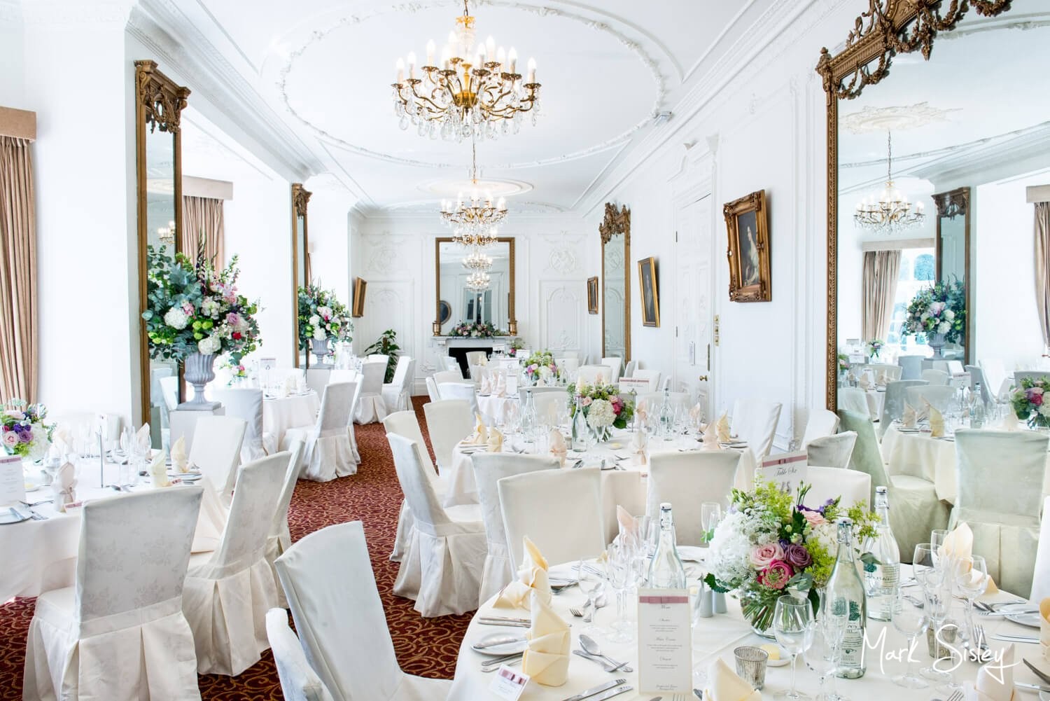 Taplow House Hotel photos of the room setup for the wedding breakfast