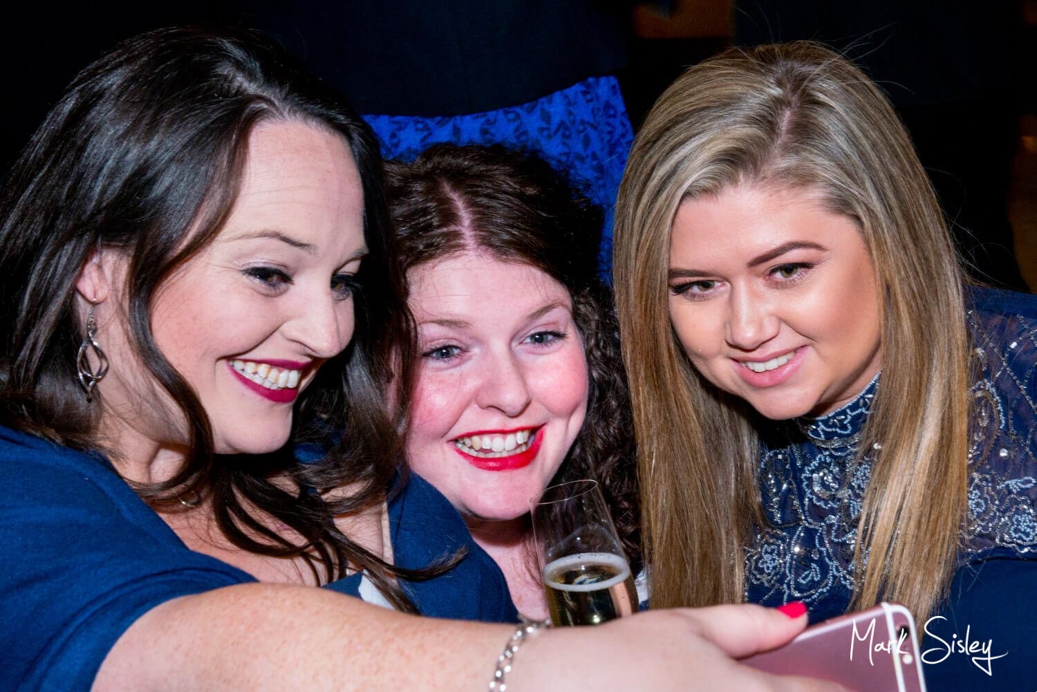 Dairy, Waddesdon Christmas wedding guests taking a selfie