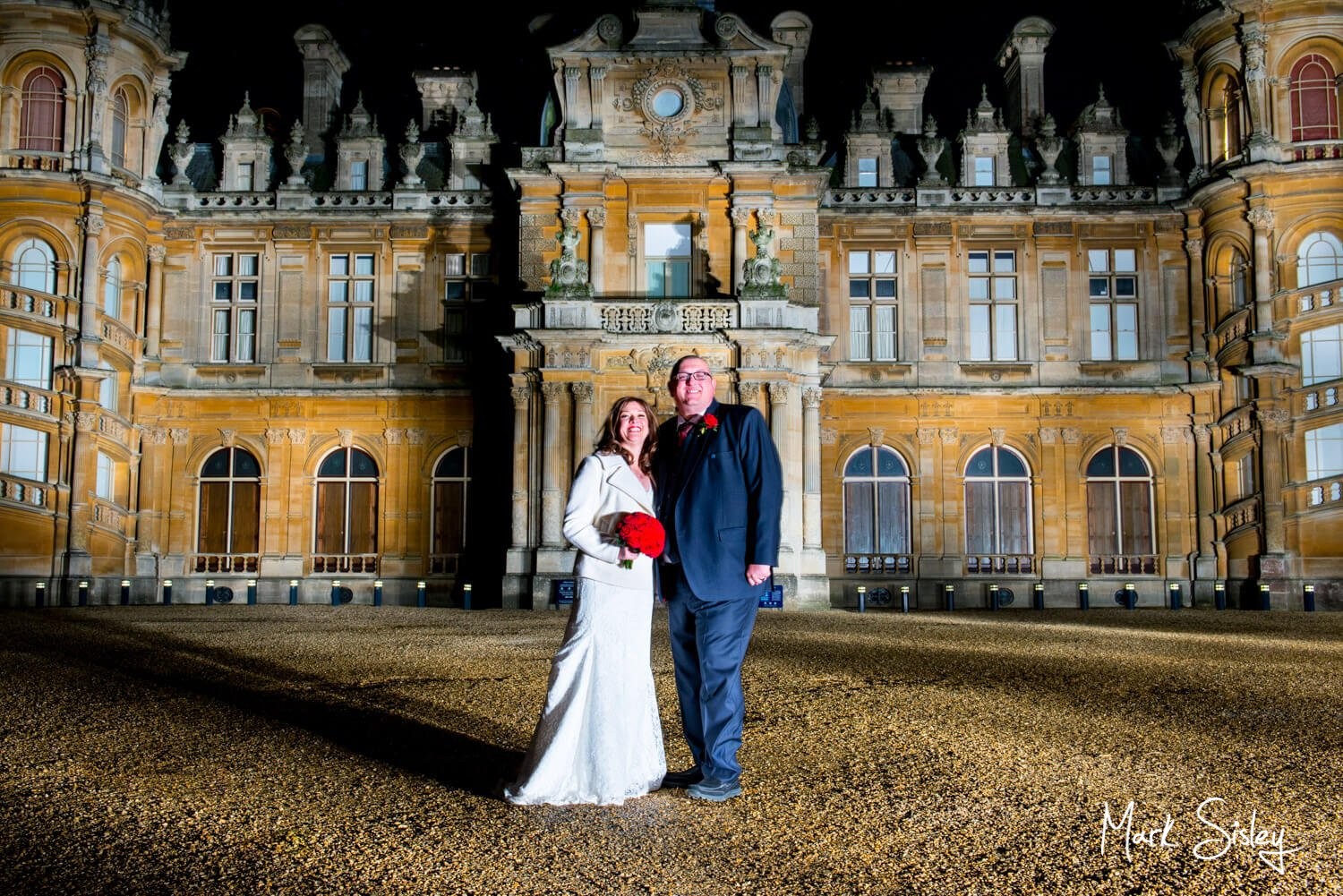 Dairy, Waddesdon Christmas wedding pose at the manor