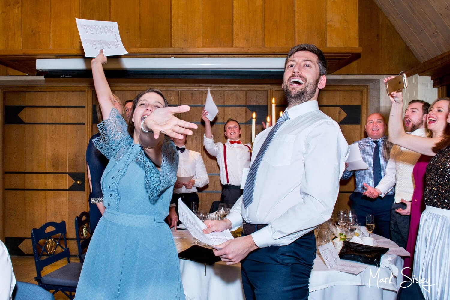 Dairy Waddesdon Christmas wedding sing along