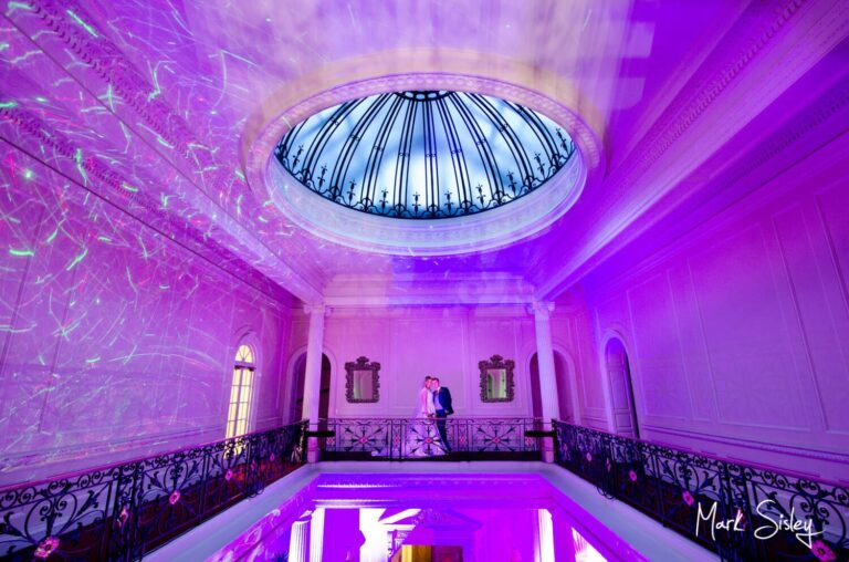 Hedsor House wedding photographs inside the dramatically lit grand building