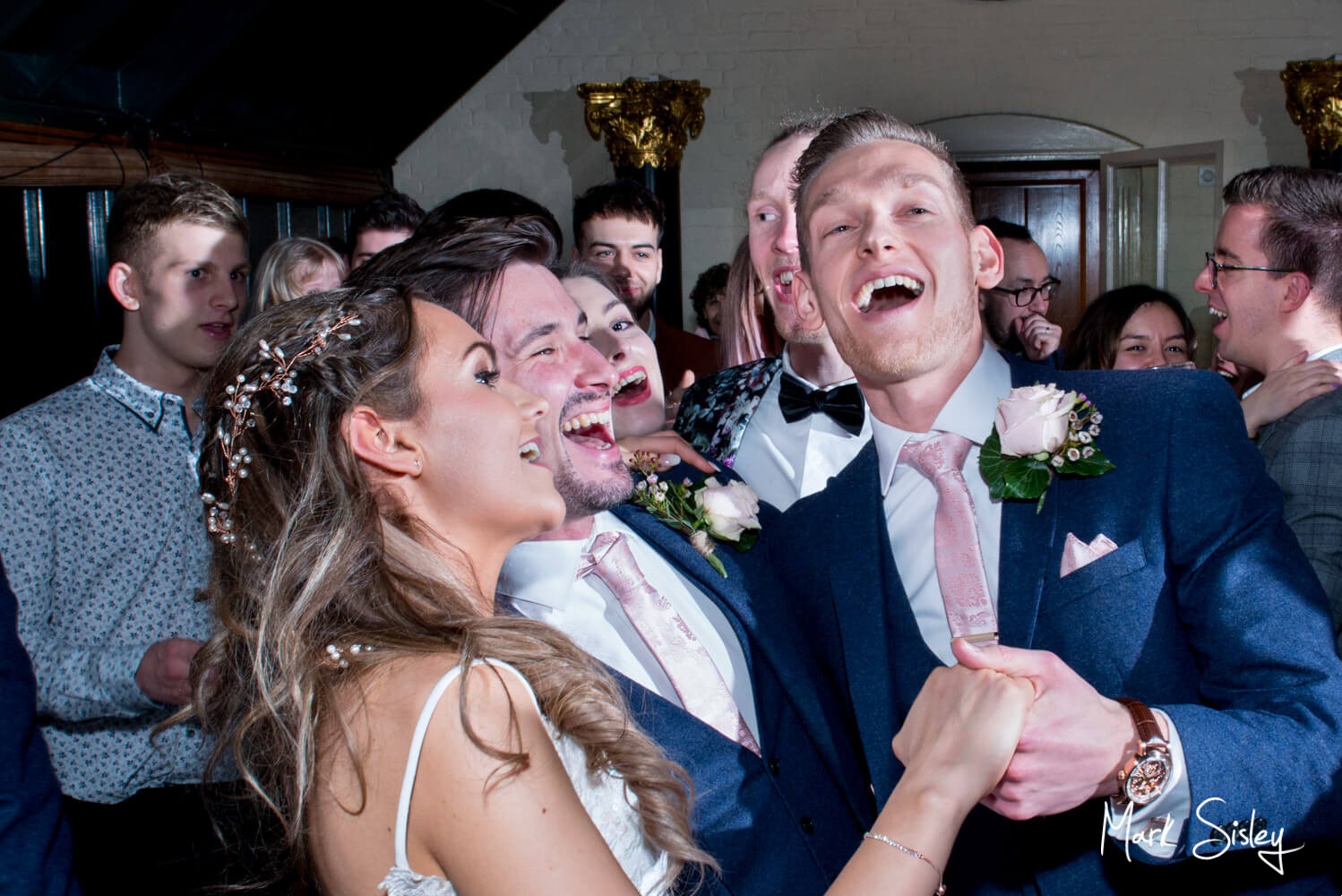 The dancing at Waddesdon Manor wedding during Storm Dennis