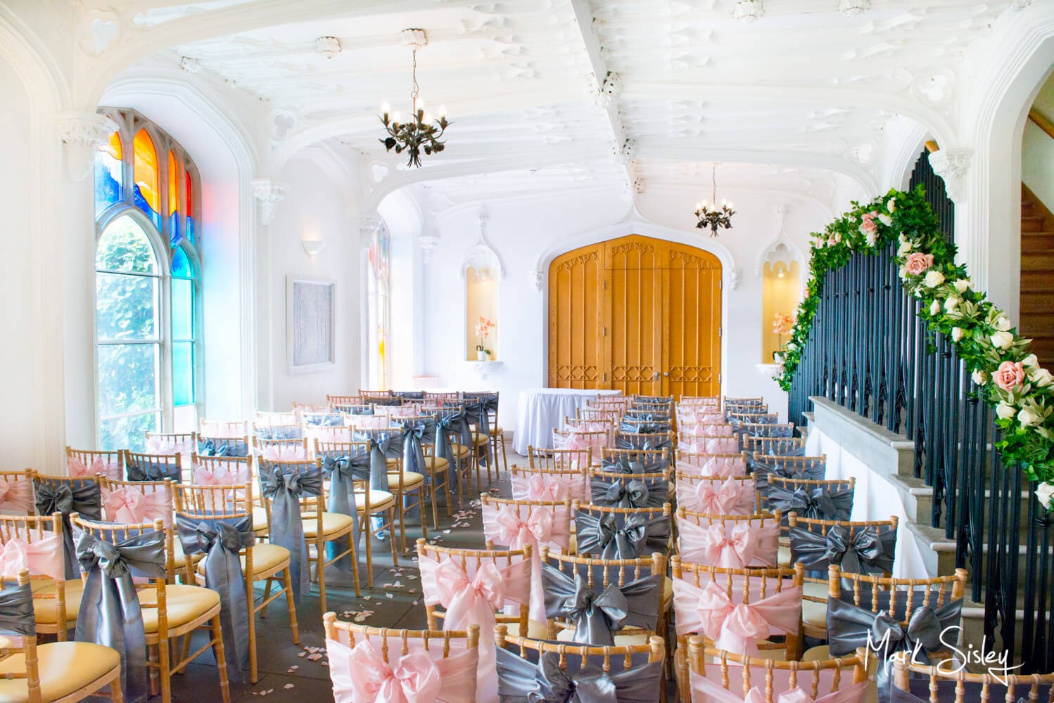 Missednden Abbey wedding photography of ceremony interior