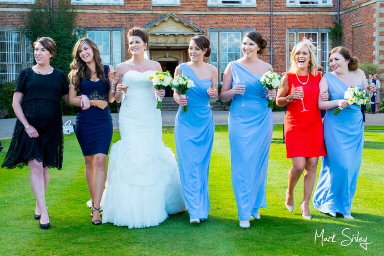 Taking a stroll at Dorton House wedding