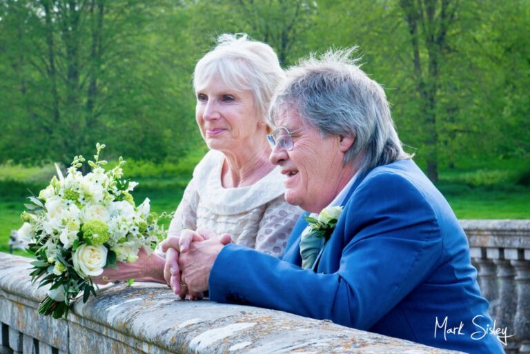 Hartwell House Hotel wedding pose on the bridge