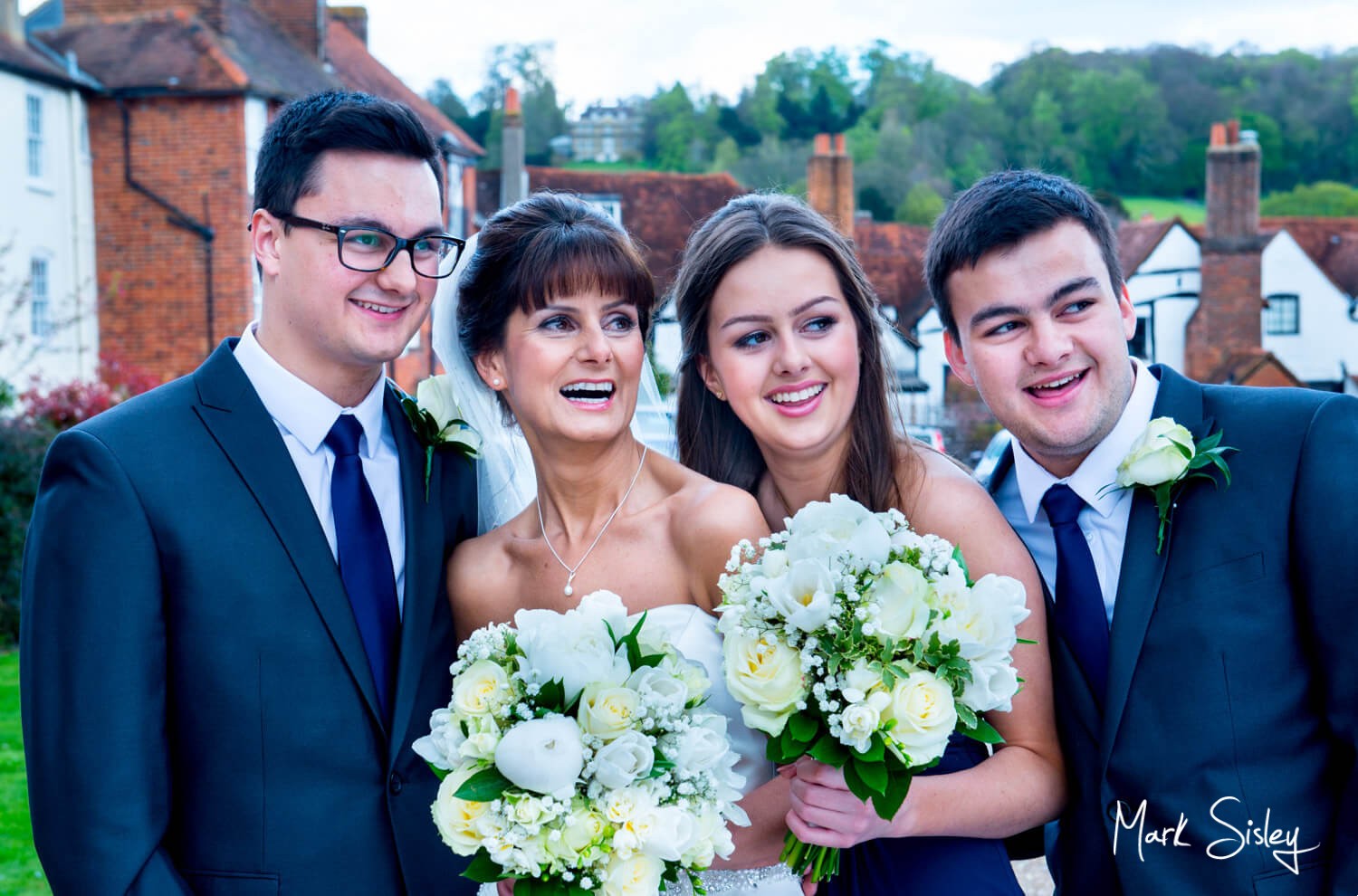 Kings Chapel wedding photographs in the courtyard