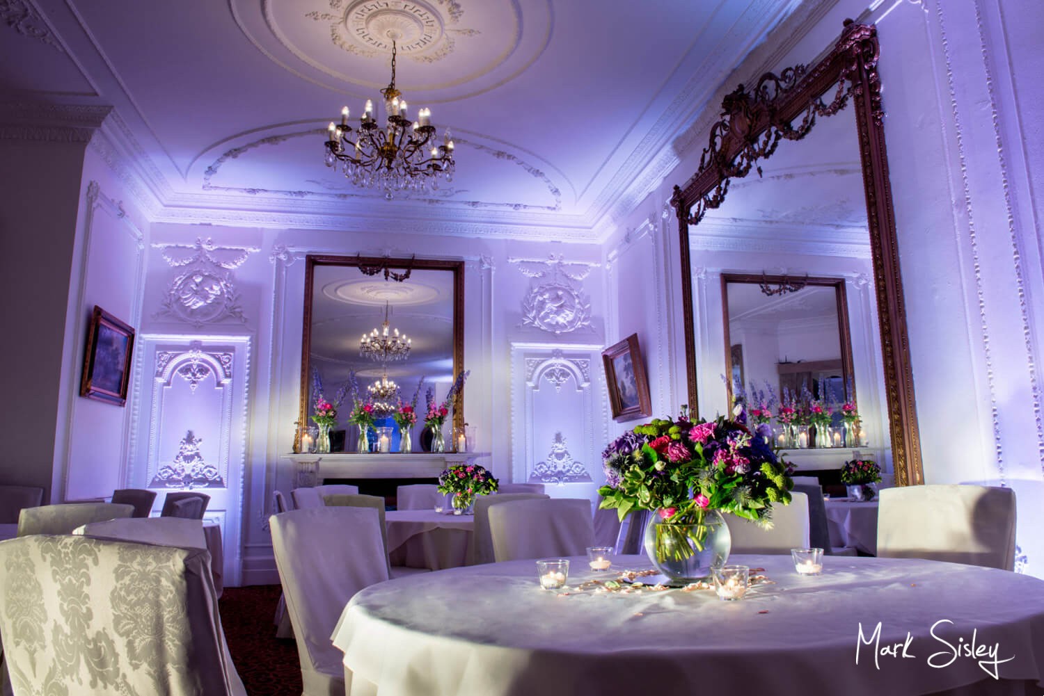 Taplow House Hotel wedding evening reception room