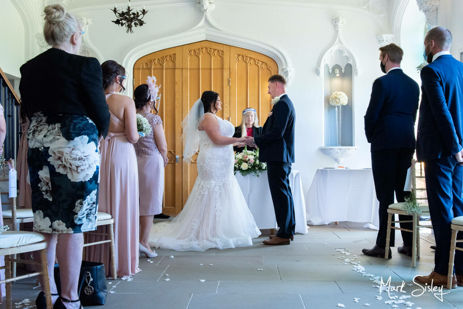 Missenden Abbey lockdown wedding - socially distanced ceremony
