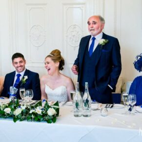 Wedding speeches at Taplow House wedding