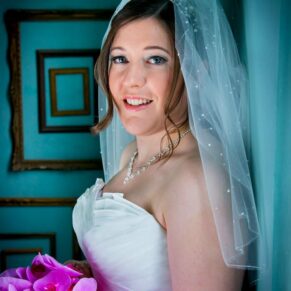 Bridal portrait at Stoke Place winter wedding