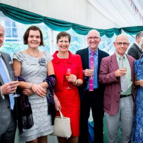 Buckinghamshire marquee wedding photography group of some guests