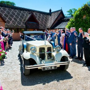 Dairy Waddesdon wedding day car journey for the newlyweds