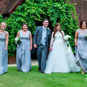 Taking a stroll at Dairy Waddesdon Manor wedding