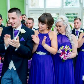 Oakley Court wedding photography of emotional tears during the ceremony
