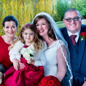 Dairy, Waddesdon Christmas wedding group pose
