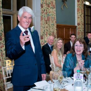 Not shy of my camera at Eynsham Hall Christmas wedding during the speeches