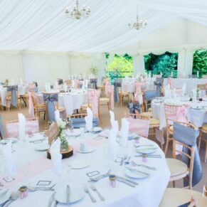 Missenden Abbey wedding marquee interior