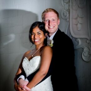 Winter photography of the newlyweds at Buckinghamshire wedding