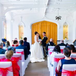 Ceremony in progress at Missenden Abbey military wedding