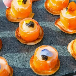 Cliveden House wedding photography of the venue's canapes 