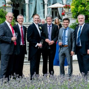 The lads captured prior to the meal during the drinks reception