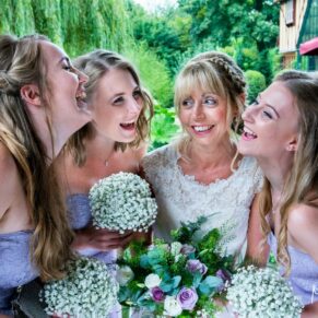 This bride decided to burst into song with her bridesmaids on her wedding day at The Dairy