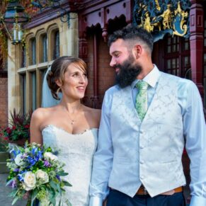Five Arrows Waddesdon wedding photography - the newlyweds take a stroll