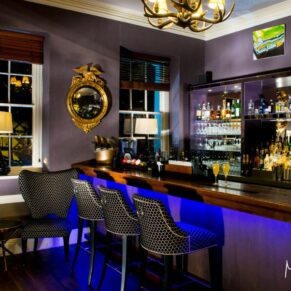 The funky bar area inside Saint Michael's Manor is a fabulous place to grab a drink with your friends