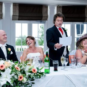 Wokefield Estate Berkshire Wedding Photography - speeches in progress
