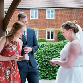 Reportage wedding photo captured at The Mercure Lambert Hotel, Thame