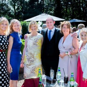 A small group of wedding guests, captured at The Grange, Northwood 