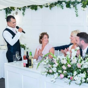 The best man makes his speech, captured at The Grange, Northwood 