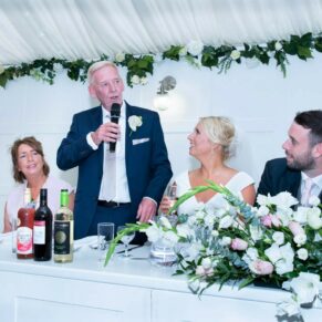 The bride’s father’s wedding speech captured at The Grange, Northwood 
