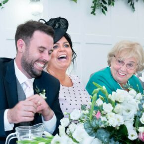 A candid moment captured at The Grange, Northwood wedding