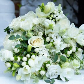 The bride’s wedding bouquet captured at The Grange, Northwood 