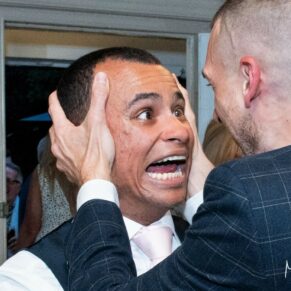 Magical expression of joy captured at The Grange, Northwood wedding 