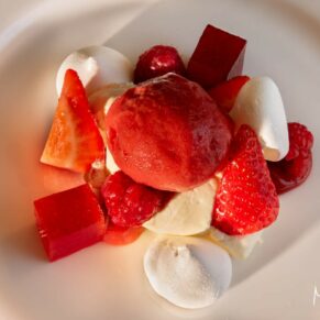 One of the heavenly desserts for the guests prepared by Hartwell House's talented chefs 