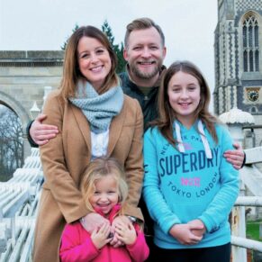 Informal portraits captured on Marlow Bridge for this fun loving Buckinghamshire family during their photography session 