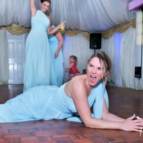 Notley Tythe Barn Wedding Photography - the more daring the dance routine the better