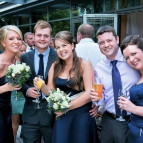 Odney Club Wedding Photography - more relaxed pose taken during the drinks recption
