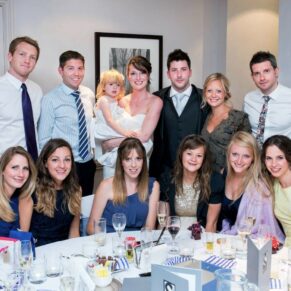 Sir Christopher Wren Hotel Wedding Photography - table group shot captured during the meal