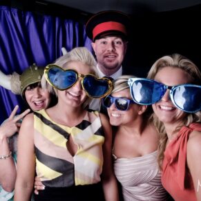 Wokefield Estate Berkshire Wedding Photography - larking around in the photo-booth
