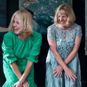 Partying the night away on the dance-floor for these two energetic ladies