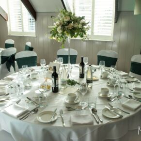 Photography of the Macdonald Windsor Hotel's interiors prior to the wedding breakfast